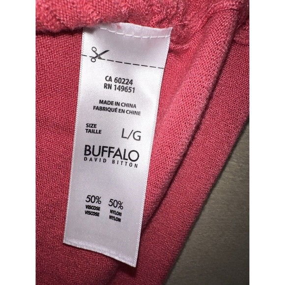 Buffalo David Bitton Sweater Sz Large Pink Boho Textured Knitted 3/4 Sleeves Top - Picture 7 of 7